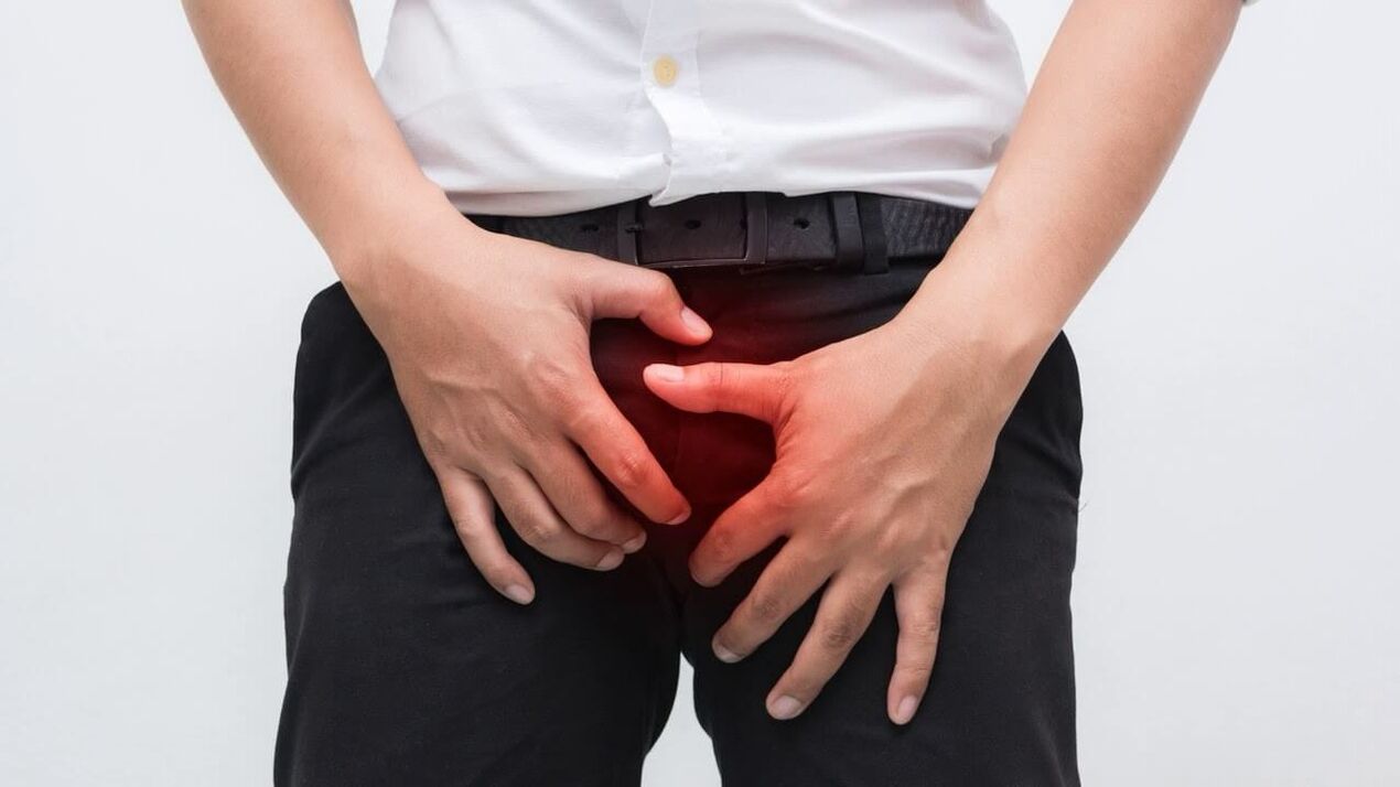 Pain in the genitals with prostatitis